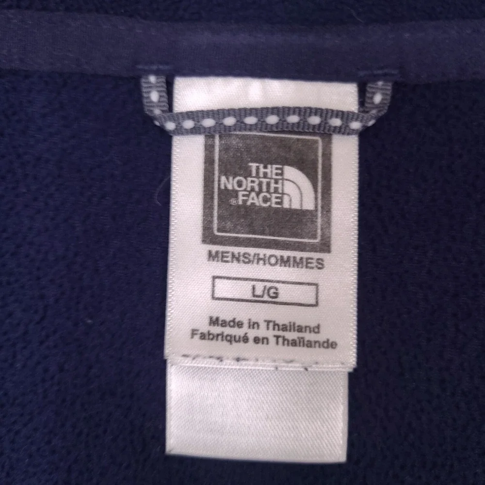 The North‎ Face Sweater Mens Large Blue 1/4 Zip Fleece Long Sleeve TKA 100